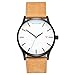MVMT Classic Men's 45 MM Analog White Black Tan Watch with Leather Strap