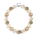 Vcmart Little Girls Necklace Chunky Bubblegum Beaded Necklace 15.7
