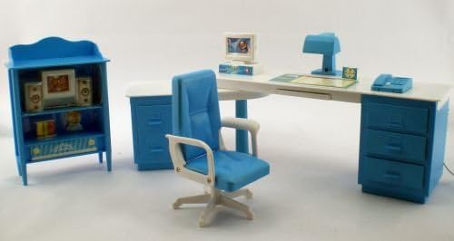 Computer Desk and Room Barbie Compatible Furniture Set