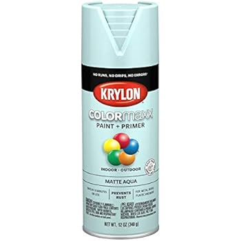 Krylon K05549007 COLORmaxx Spray Paint, Aerosol, Aqua