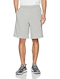 adidas Men's Athletics Essential Cotton Shorts, Medium Grey Heather/Black, Small