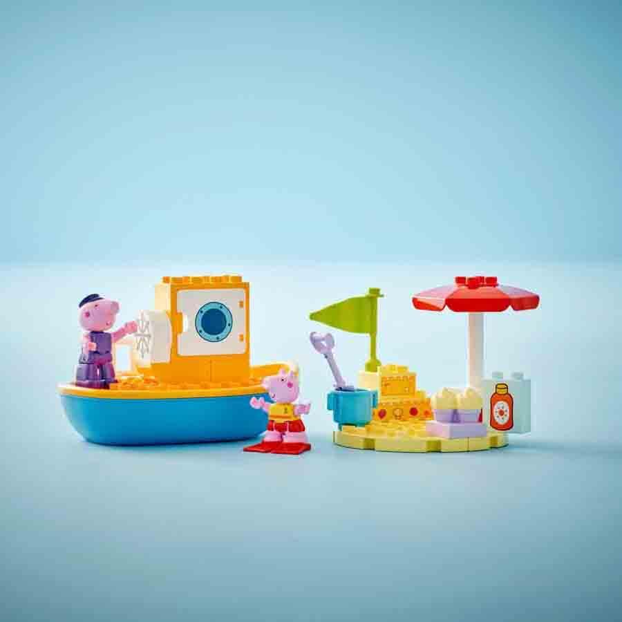 LEGO DUPLO Peppas Bootsausflug: Spielset mit Spielzeugboot zum Bauen und Umbauen mit 2 Figuren, kreatives Spielzeug, Geschenk-Idee für Kinder ab 2 Jahren, Jungen und Mädchen 10432 6