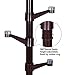 SONGMICS Rotating Hooks Coat Hat Rack Entryway Coat Tree with Base for Coat Hat Purse Jacket Espresso