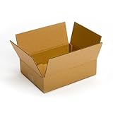 Pratt PRA0046 Recycled Corrugated Cardboard Single Wall Standard Box with C Flute, 12