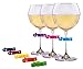 Wine Glass Charms 8 Silicone Cheers Drink Markers or Tags by Simply Charmed