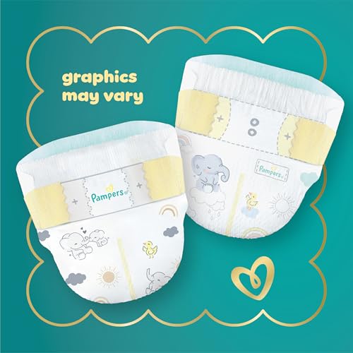PAMPERS SWADDLERS DIAPERS, SIZE 1 (8-14 LBS), 164 COUNT, ABSORBENT, KEEPS BABY DRY AND COMFORTABLE, SKIN SAFE DISPOSABLE BABY DIAPER