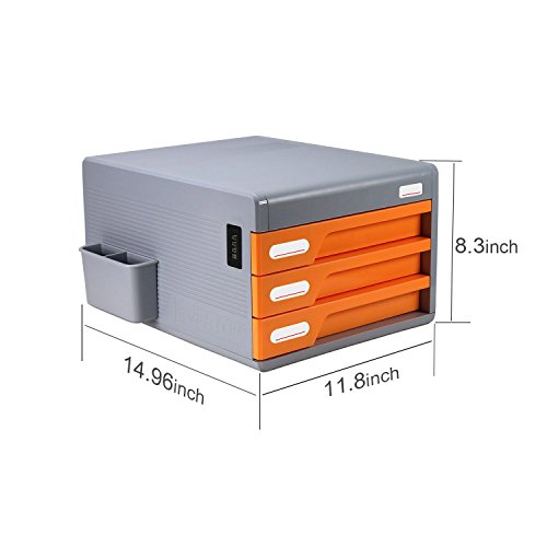 Destktop File Cabinet Fine Dragon 3 Drawer Mini Desk File Organizer Cabinet With Combination Lock For Office And Household Oranger A2 Buy Online In Oman Fine Dragon Products In Oman