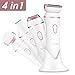 Lady Electric Shaver Bikini Trimmer, Spaire 4 in 1 Electric Shaver for Women Rechargeable Hair Removal Facial Cleansing Brush Cordless Wet/Dry for Leg, Underarm, Bikini Line
