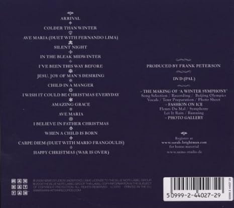A Winter Symphony Deluxe Edition Brightman Sarah Amazon De Musik amazon de