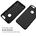 TOTU iPhone 6S Plus Case, Scratch Resistant Thin Dual Layer Protective Hybrid Case Shock Absorbing Technology Case for Apple iPhone 6 plus (2014) and iPhone 6S Plus (2015) - Obsidian Black