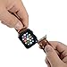 for Apple Watch Band, 42mm Premium Vintage Genuine Leather Strap Replacement Watchband with Secure Metal Clasp Buckle [with Adapter] for Apple iWatch Sport Edition (42mm Dark Brown)