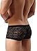 sandbank Men's Sexy Lace Panties Underwear Sheer Low Rise Boxer Brief Underwear (US M, Black)