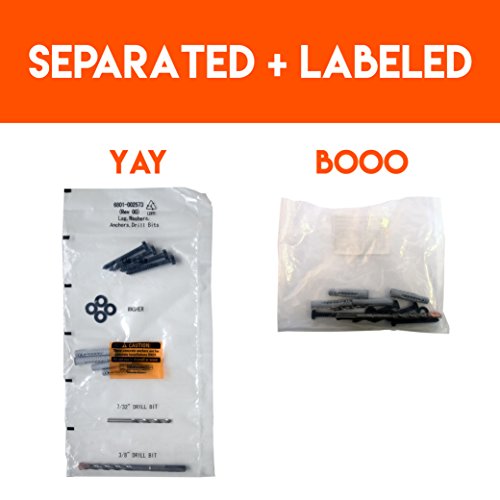 Lag Bolt Kit for Mounting A TV Into Wood Or Concrete Includes Heavy