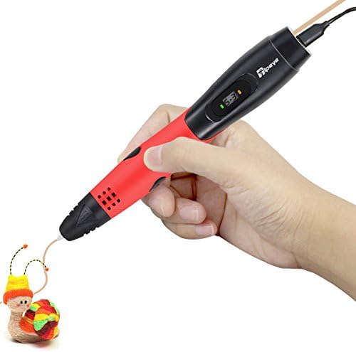 3D Pen for Kids with 7.5M long 1.75MM PLA - 2018 Tipeye Newest RED Version 3D Doodler Pen Kits 3D Printing Pen with LCD Display PLA Filament Refills for Adults, Doodling, Artist, Girls, DIY etc