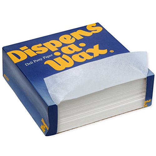 Dixie Products Dispens-A-Wax 801200 White Patty Paper (Case of 10 Boxes,1,000 Sheets per Box)