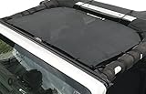 Alien Sunshade Jeep Wrangler Durable Polyester Mesh Shade Top Cover Provides UV Sun Protection for Your 2-Door or 4-Door JK or JKU (2007-2017) Original Black Unrivalled 10 Year Warranty