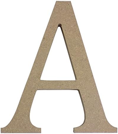 Beige Free Standing Letter A Upper Case Wooden MDF H13cm x W11.5cm x D2cm