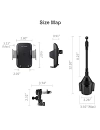 Cargador inalámbrico para coche, soporte de taza automático de 10 W, cargador Qi, cargador inalámbrico de carga rápida, ventilación de teléfono compatible con iPhone XS MAX XR XS X 8 8 Plus, Samsung Galaxy Note 9 S9 S8 y más