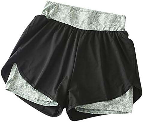 スポーツ ショートパンツ レディース ヨガパンツ 短パン 吸汗速乾 ガーゼ 伸縮性 通気性 フィットネス ハーフパンツ トレーニング 大きいサイズ 二層 ダンス 美脚 スリム ストレッチ 春夏秋冬全年対応 運動用 ジムエア