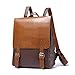 ZEBELLA Womens Leather Backpack Vintage Brown Travel Daypack College Bookbag