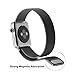 Smartwatch Bands Compatible for Apple Watch Band 40mm 38mm, Stainless Steel Mesh Sport Wristband Loop with Adjustable Magnet Clasp for iWatch Series 1 2 3 4 5, Black