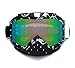 V-SEK Adult Sports Motocross Offroad ATV Dirt Bike MX Racing Safety Goggles Eyewear Black/Silver Frame Multi-color Tinted Lens