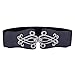 Black Vinatge Belts for Women Elastic Waist Belt Size M CL0415-1