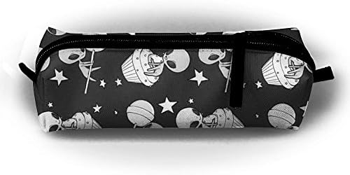 Pencil Case Funny Alien Pattern Coin Purse Pouch Zipper Cosmetic Makeup Bag For Student Kid Girl