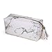 Joyful 3pcs Marble Travel Cosmetic Bag Set Clear Makeup Bag Cosmetic Bag Set Marble Bag (Color A)