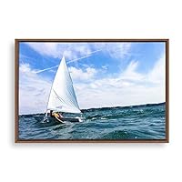 Framed Canvas Wall Art Voyage Canvas Prints Home Artwork Decoration for Living Room,Bedroom - 16x24 inches