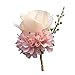 WeddingBobDIY Boutonniere Buttonholes Groom Groomsman Best Man Rose Wedding Flowers Accessories Prom Suit Decoration Champagne