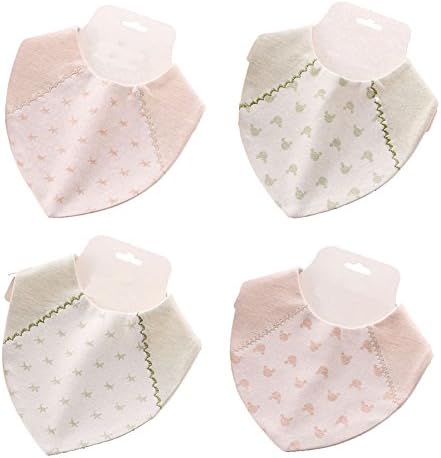 Bandana Drool Bibs-4Pack Newborn Bib for Teething-Girls Toddler Shower Gift Set
