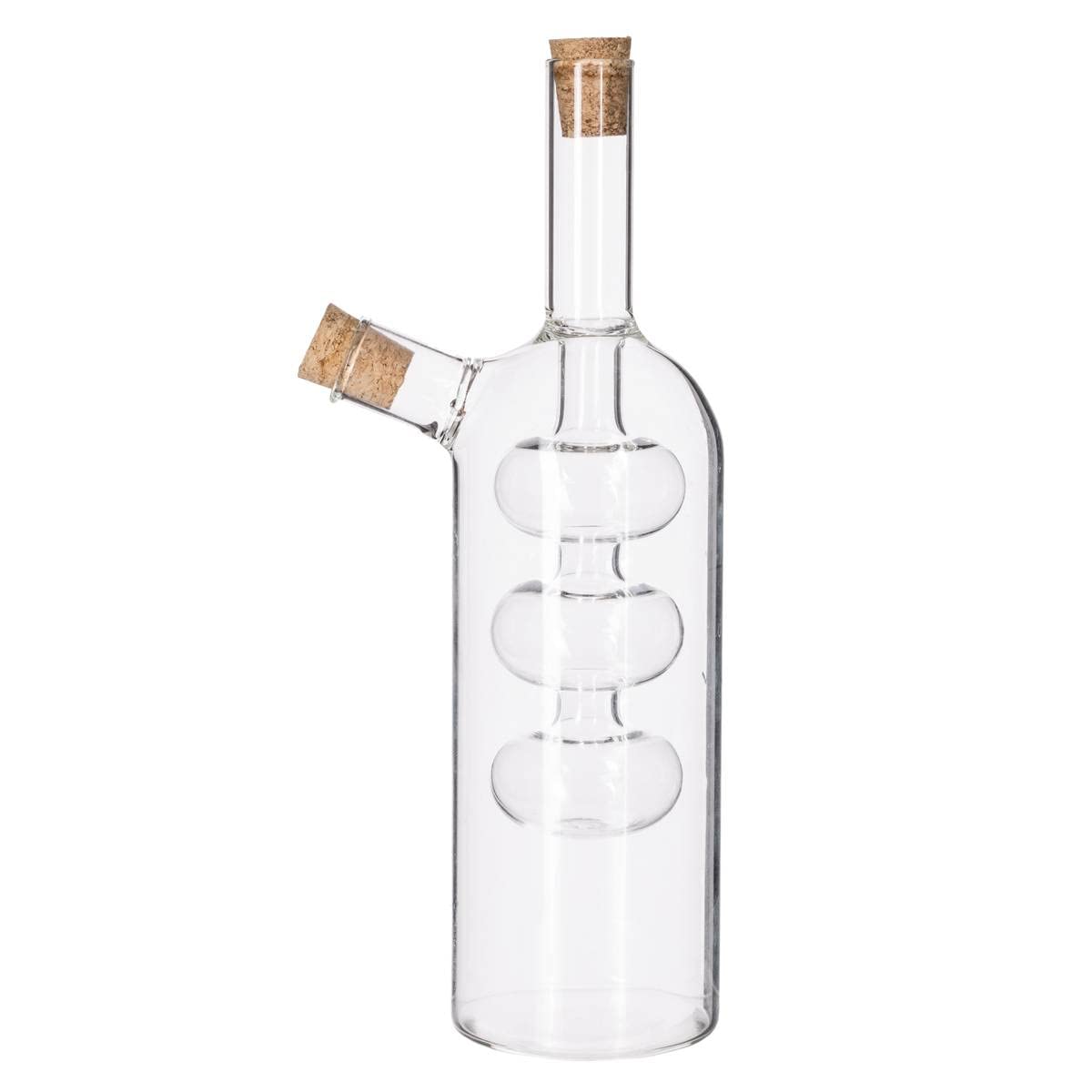 SECRET DE GOURMET Bottle for oil and vinegar - 2 in 1, made of glass, Ø 6 cm, height: 21 cm