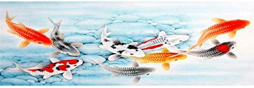 Macrorun Fishs Full Drill 5D DIY Diamond Painting Cross Stitch Diamond Dotz Embroidery Rhinestones Mosaic Art Craft Kits Home Wall Picture Decoration 32" X 12"