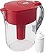 Brita Grand Pitcher with 1 Filter, Large 10 Cup, Red primary