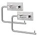 HOMEIDEAS Self Adhesive Toilet Paper Roll Holder Stick On Sticky Tissue Roll Hanger 2 Pack, Bathroom Towel Dispenser, SUS304 Stainless Steel Brushed Finish