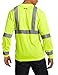 Key Apparel Men's Big-Tall Long Sleeve High Visibility Waffle Weave Reflective Stripe Pocket Tee Shirt, Hi-vis, 4X-Large-Tall