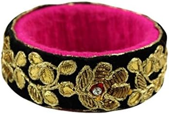 Bollywood Designer Indian Jewelry - Floral Zardozi Style Bangle - sku100949
