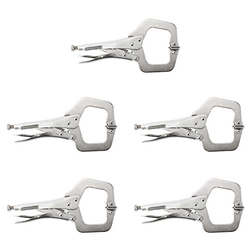 YaeGarden 11'' C Clamp Locking Pliers Vise Grip Adjustable w/Swivel Pad (5)