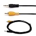 Yeworth 3.5mm 1/8 inch Mono Male Plug to RCA Male Jack Audio Cable Cord Gold Plated 1.8m (6Ft)