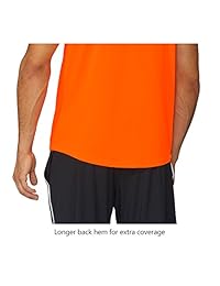 Baleaf de los hombres de secado rápido manga corta playera para correr Fitness, L, Naranja fluorescente