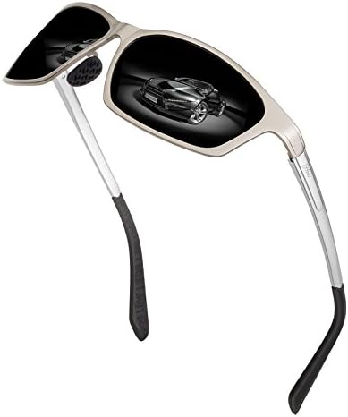 Unisex Retro Driving Polarized Sports Sunglasses Al-Mg Metal Frame UV Protection