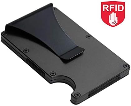 Carbon Fiber Minimalist Wallet-Slim Money Clip RFID Card Holder For Men and Woman