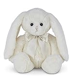 Bearington Hops White Plush Stuffed Animal Bunny Rabbit, 14 inches
