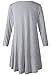 LARACE Women's Casual Loose 3/4 Sleeve Simple Plain Swing Flowy T-Shirt Dresses（1X, Light Gray