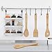 Utensil Set Wooden Cooking Spoons of Bamboo Kitchen Utensil Set Cooking Spatulas Nonstick Pan and Cookware Tuners Non-stick,Spoon, Pasta Server, Spatula