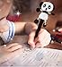 Puzzled Black & White Panda Plush Pen, 7 Inch Tall Cute & Soft Fuzzy Stuffed Animal Ballpoint Plushie Writing Accessories Fancy Stationery Novelty Pens Set Wildlife Themed School & Office Accessory