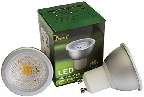 Dimmable GU10 7W LED Bulb SHARP COB LED, Warm White 3000K, Achieve 99% of Halogen Lighting Effects, Chips on board (COB) LED technology [Energy Class A]