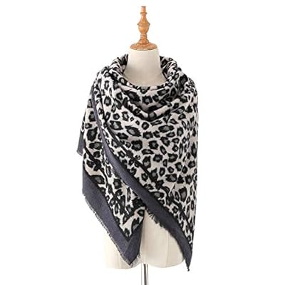 Women's Leopard Print Blanket Square Wrap Scarf