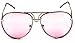 Aviator Poshe Oceanic Lens Twirl Metal Design Frames Sunglasses (Pink, 65)